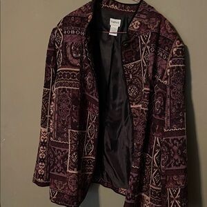 BonWorth Purple and Black Patterned Blazer